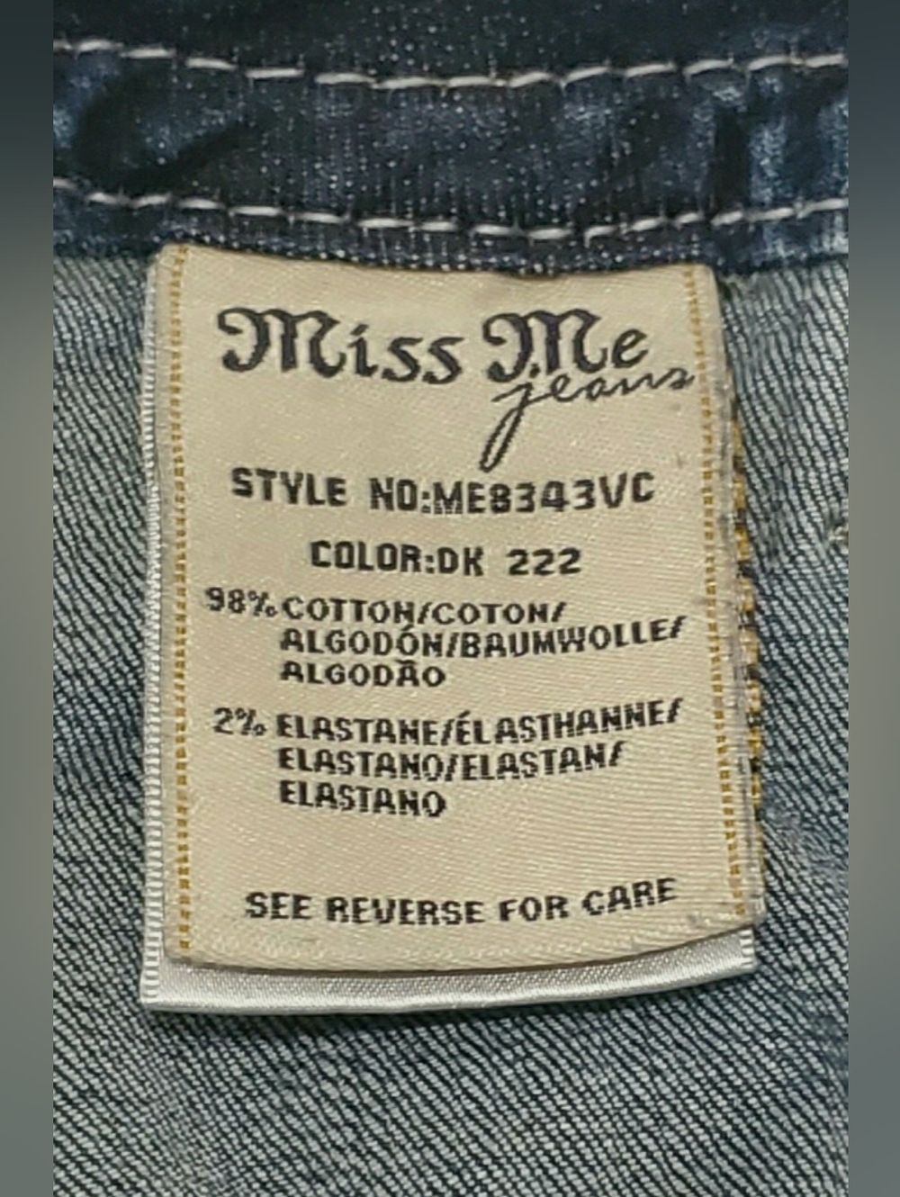 ♦️Miss Me Curvy Mid-Rise Crop Jeans Style# ME8343VC♦️ - Picture 6 of 6